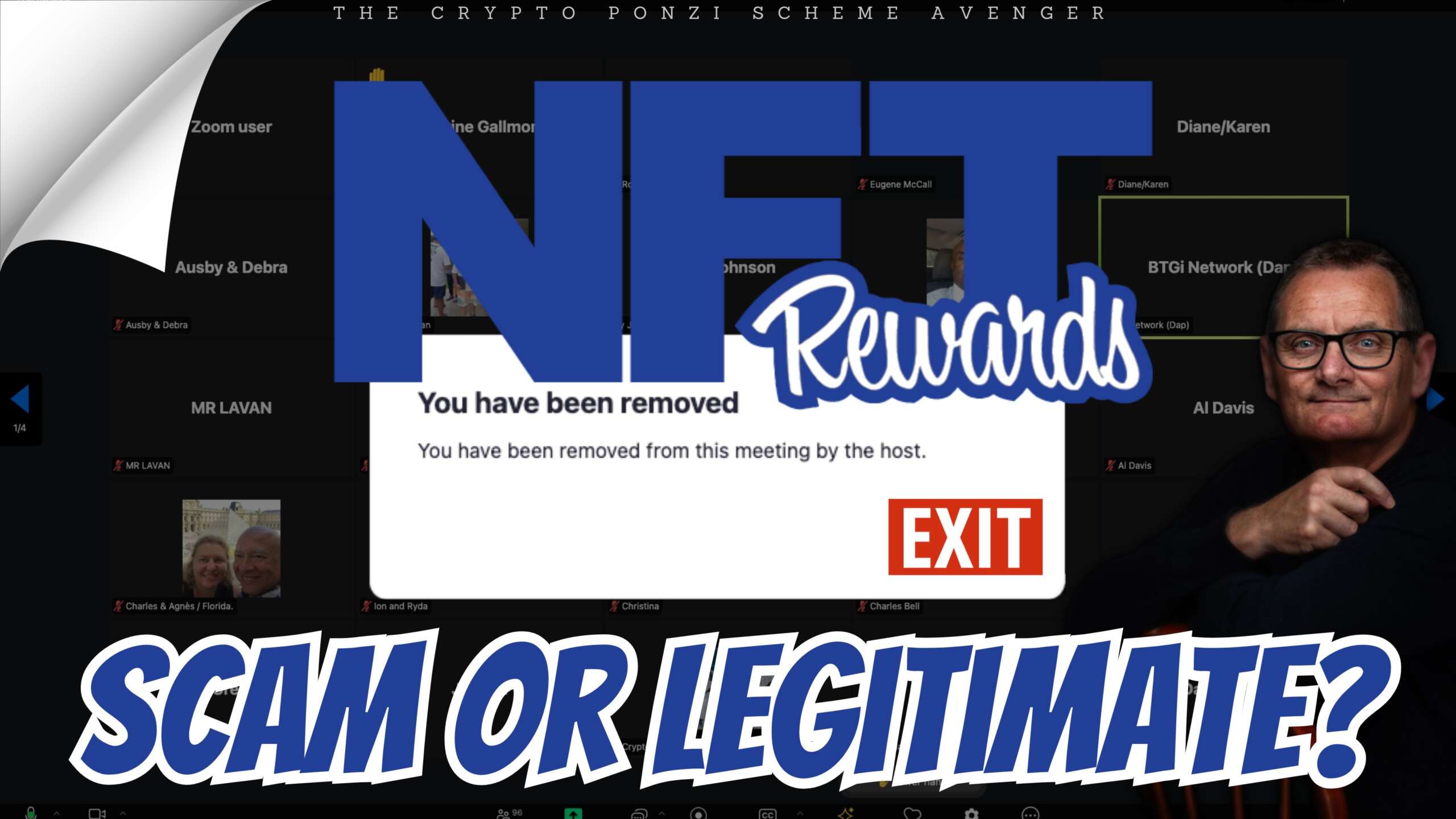 Exposed: NFT Rewards - The Latest Ponzi Scheme by Robert Craddock | Danny Crashes Members Only ZOOM!